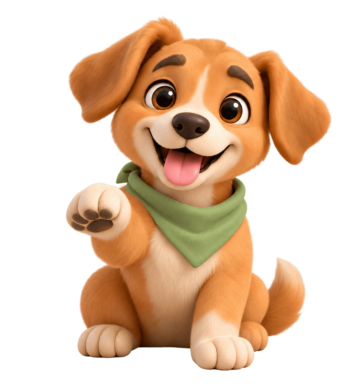 Mascote do Tutto dando a pata
